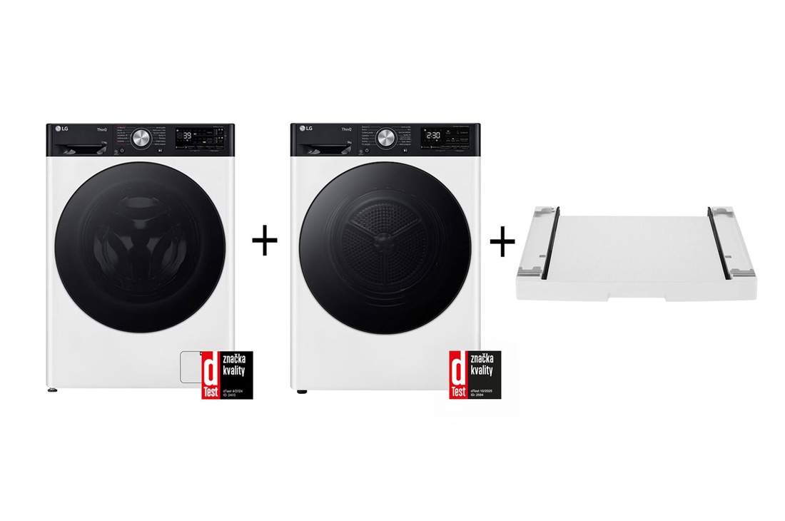 LG PRACÍ SET | LG Pračka FASR7A14WG+ Sušička RH91V9LVEN+ Výsuvný mezikus ZDARMA, LAUNWDSN26