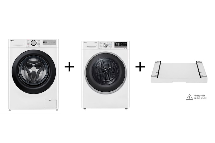 LG PRACÍ SET | LG Pračka 11 kg FPSR5A14WL + Sušička 9 kg RC91V9AVSN + Výsuvný mezikus ZDARMA, LAUNWDSN45