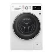 Čelní pohled na 6,5 kg slim parní pračka, 1200 ot./min, A&#43;&#43;&#43; (v rozsahu A&#43;&#43;&#43; až D), 6 Motion DD, Direct Drive™, Steam™ - parní praní, ThinQ™, Přidat prádlo, 14 programů WD62J6WY1W