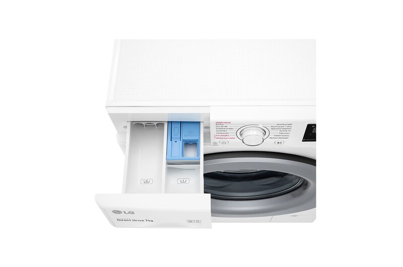 LG 7 kg slim parní pračka LG | D | 1200 ot./min | Direct Drive™ | AI DD™, WD72V3HY4W