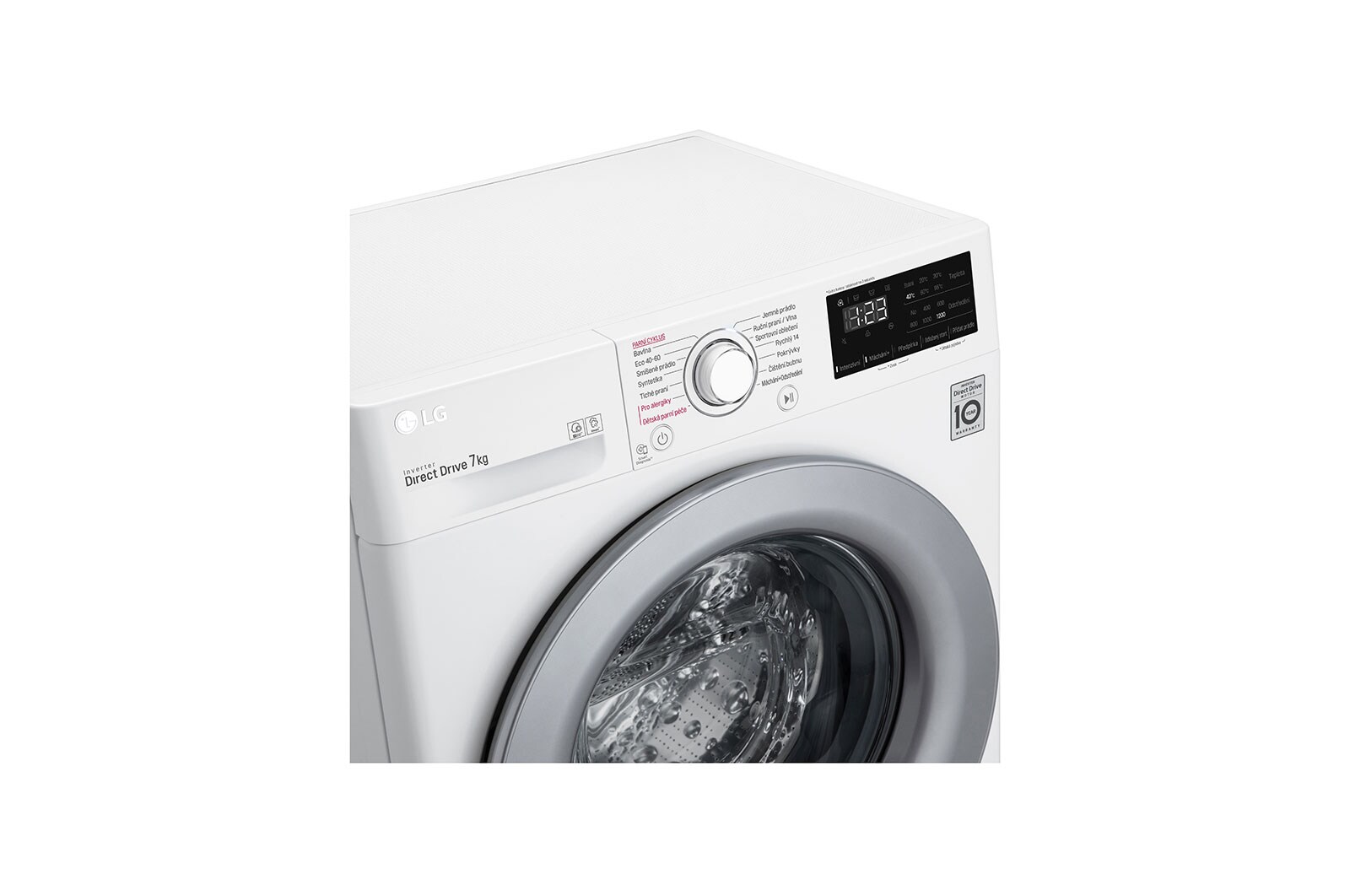 LG 7 kg slim parní pračka LG | D | 1200 ot./min | Direct Drive™ | AI DD™, WD72V3HY4W