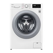 Čelní pohled na 7 kg slim parní pračka LG | D | 1200 ot./min | Direct Drive™ | AI DD™ WD72V3HY4W