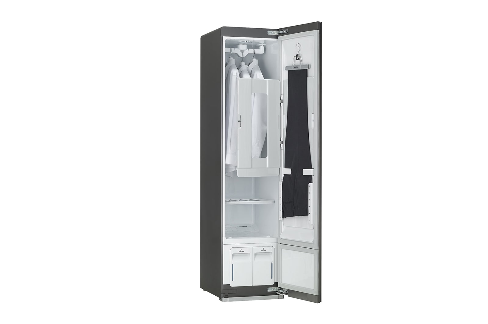 LG Styler | TrueSteam™ - Parní osvěžovač oděvů | Kapacita: 3+1 ks oděvů a polička na doplňky | Cyklus osvěžení: 34 min., S3MFC