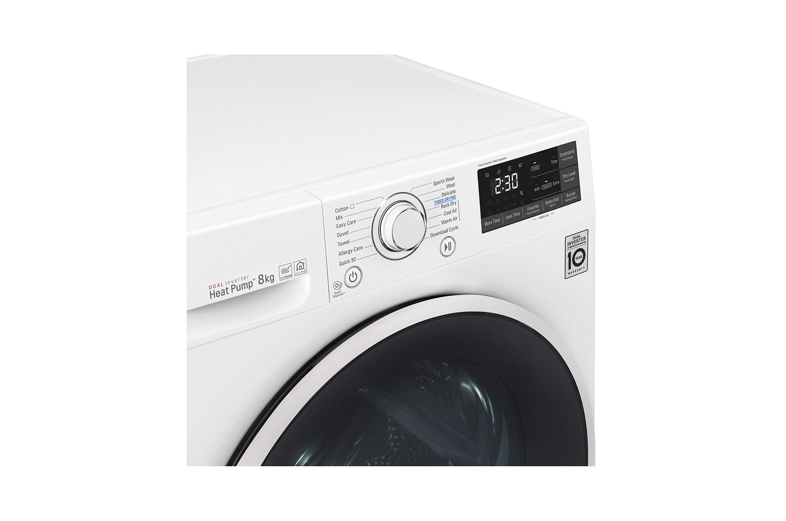 LG 8 kg sušička, A+++ -10%, 14 programů, 13 přídavných možností, 3 možnosti sušení, ThinQ™ + WiFi připojení, RC81U2AV4W