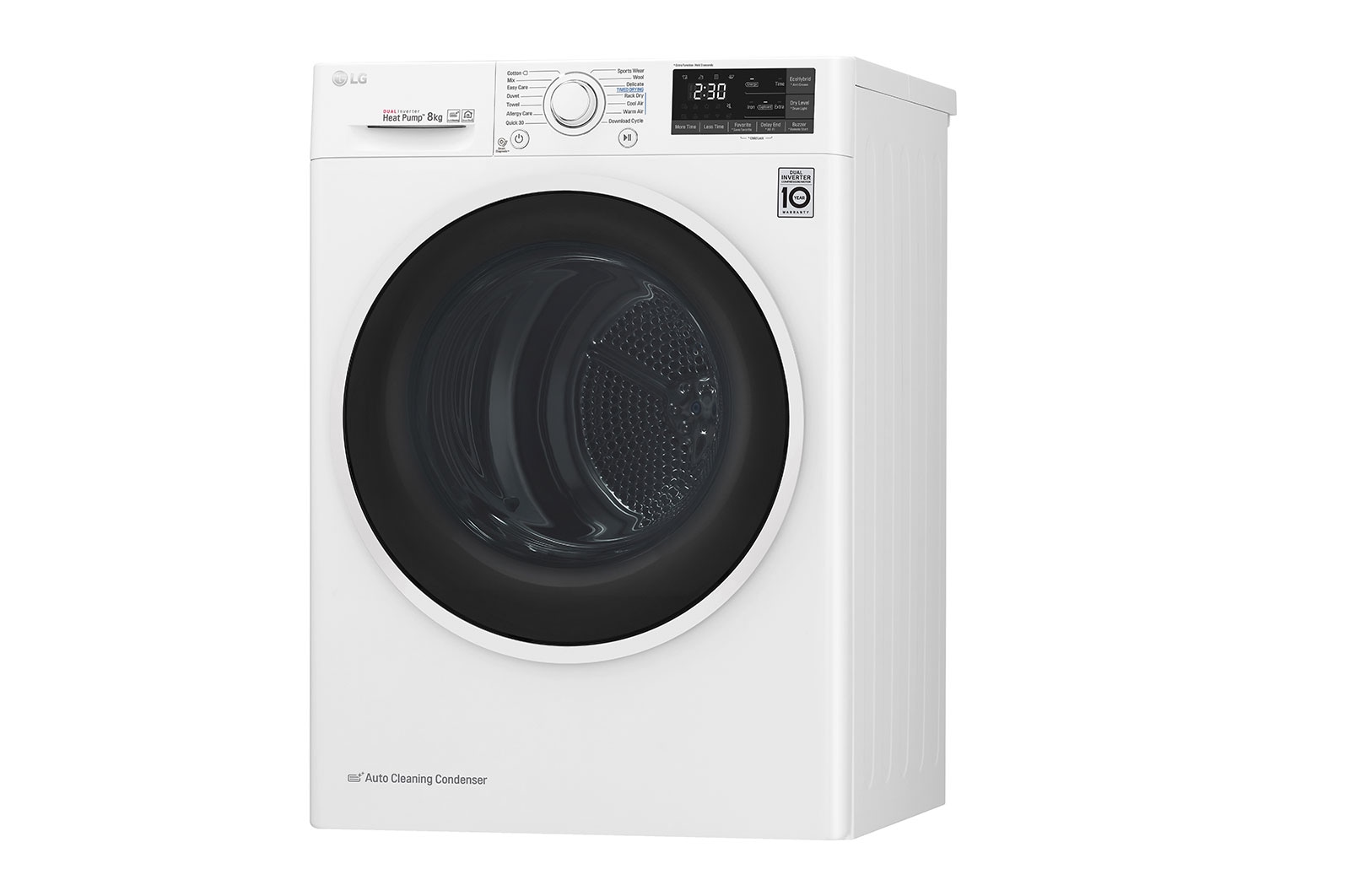LG 8 kg sušička, A+++ -10%, 14 programů, 13 přídavných možností, 3 možnosti sušení, ThinQ™ + WiFi připojení, RC81U2AV4W