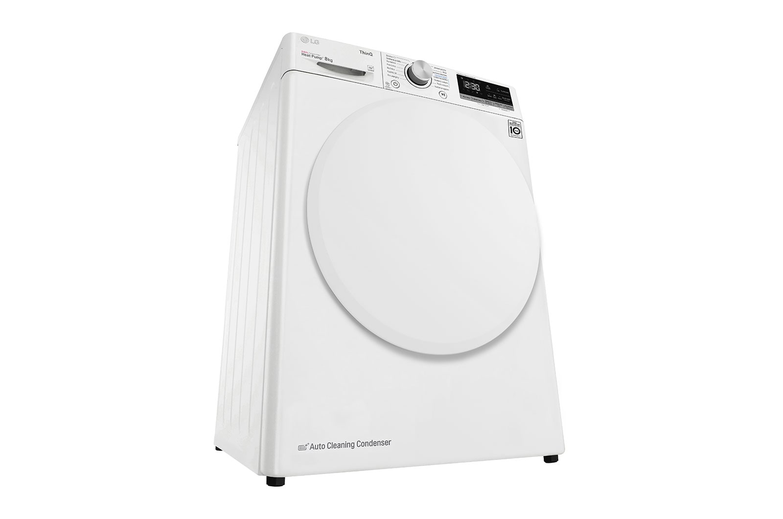 LG 8 kg sušička, A++ (v rozsahu A++ až D), 14 programů, 13 přídavných možností, 3 možnosti sušení, ThinQ™ + WiFi připojení, RC81V5AV0Q