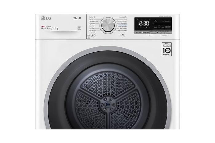 LG Sušička LG | 8 kg | DUAL Inverter Heat Pump™|ThinQ™|Bílá, RC81V5AV7N