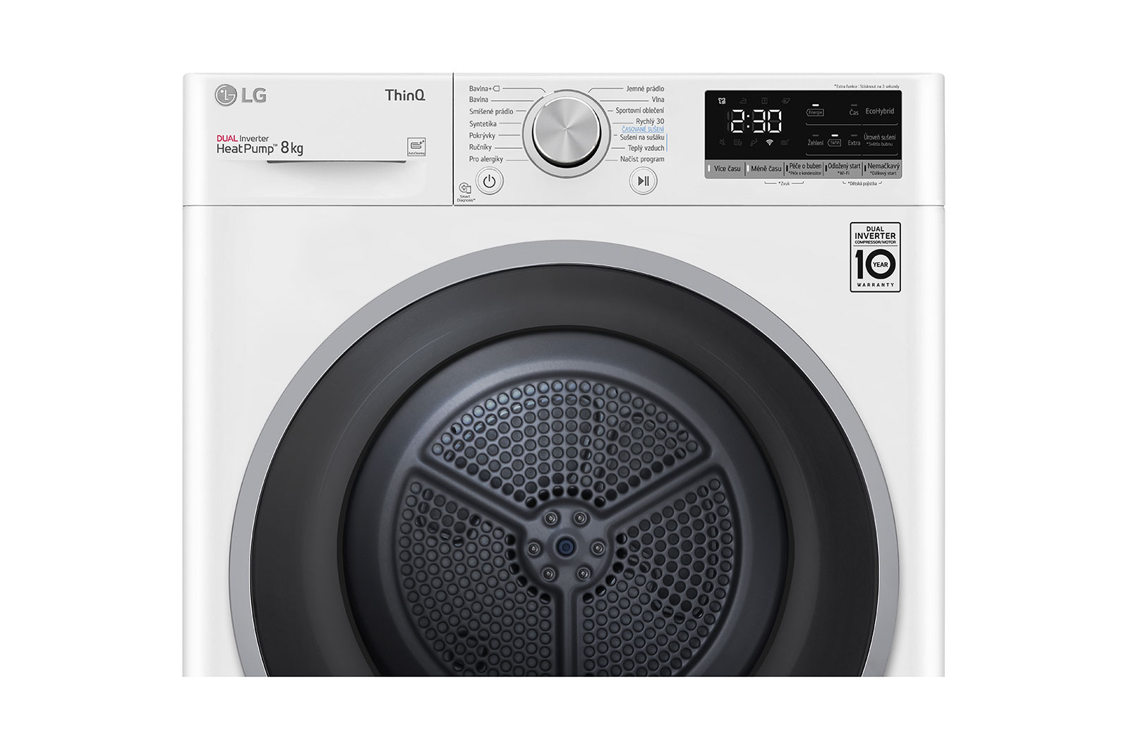 LG Sušička LG | 8 kg | DUAL Inverter Heat Pump™|ThinQ™|Bílá, RC81V5AV7N