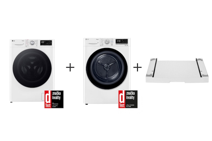 LG PRACÍ SET | LG Pračka FASR3A04WS+ Sušička RC81V9AV2W+ Výsuvný mezikus ZDARMA, LAUNWDSN28