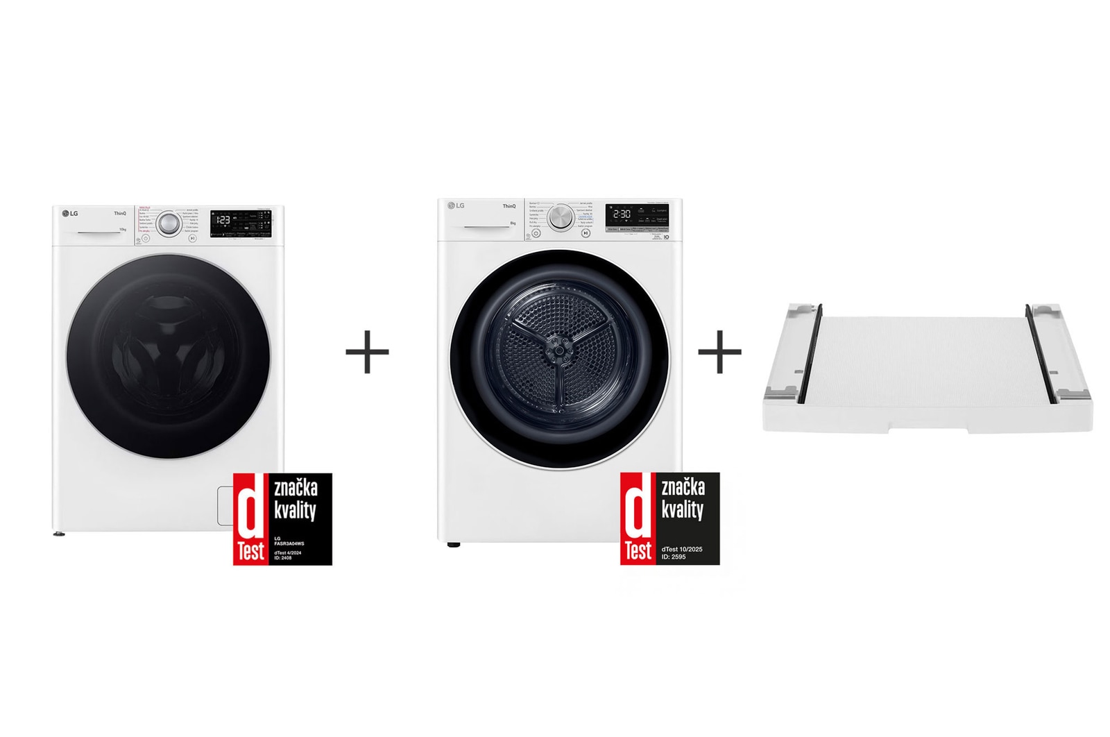 LG PRACÍ SET | LG Pračka FASR3A04WS+ Sušička RC81V9AV2W+ Výsuvný mezikus ZDARMA, LAUNWDSN28
