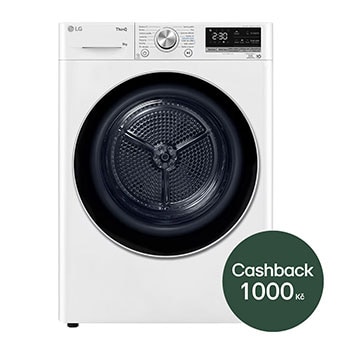 LG 8 kg sušička LG | Režim Energie / Čas | automatické čištění kondenzátoru | Wi-Fi, RC81V9AV3N, RC81V9AV3N