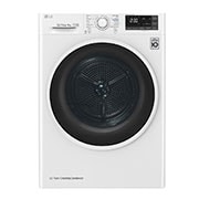 Čelní pohled na 8 kg sušička, A&#43;&#43;&#43; (v rozsahu A&#43;&#43;&#43; až D), 14 programů, 13 přídavných možností, 3 možnosti sušení, ThinQ™ &#43; WiFi připojení RC82EU2AV4W