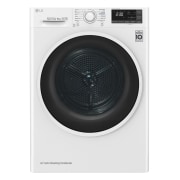 Čelní pohled na 8 kg sušička, A&#43;&#43;&#43; (v rozsahu A&#43;&#43;&#43; až D), 14 programů, 13 přídavných možností, 3 možnosti sušení, ThinQ™ &#43; WiFi připojení  RC81EU2AV4W