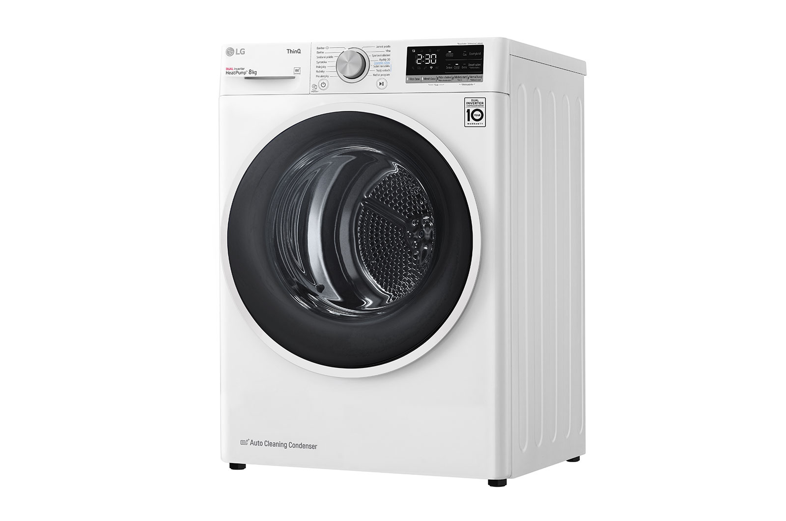 LG Sušička LG | 8 kg | DUAL Inverter Heat Pump™ |ThinQ™|Bílá, RC8TV9AVHN