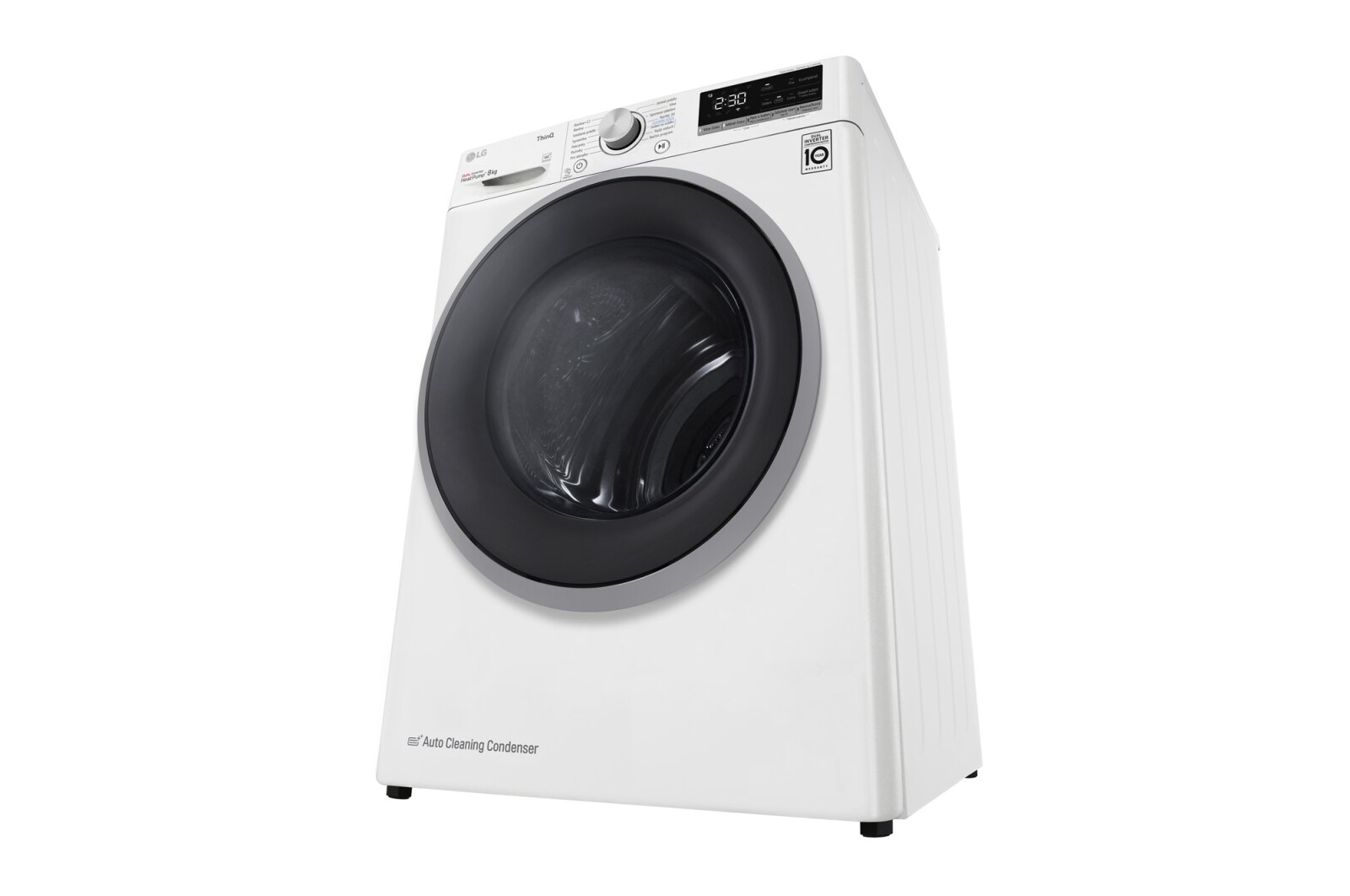 LG 8 kg hybridní sušička s tepelným čerpadlem, invertorový motor, Eco Hybrid™ - hybridní sušení, automatické čištění kondenzátoru, LG ThinQ + Wi-Fi, energetická třída A+++ (v rozsahu A+++ až D), RC8TV9AVSN