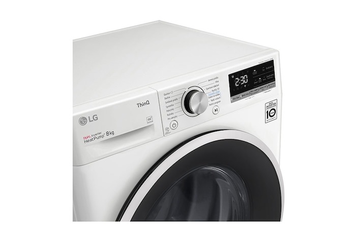 LG Sušička LG | 8 kg | DUAL Inverter Heat Pump™ |ThinQ™|Bílá, RC8TV9AVWN