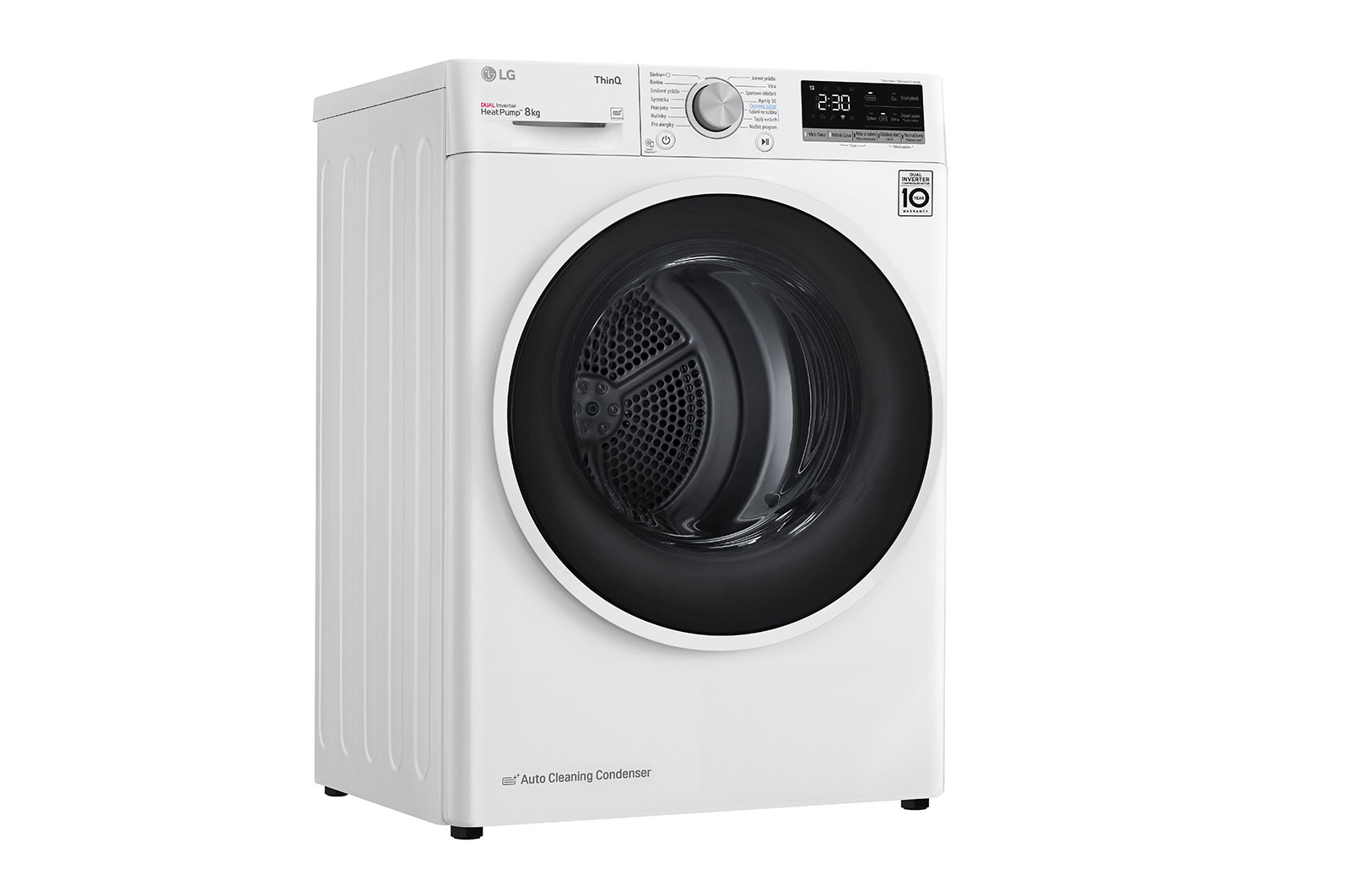 LG Sušička LG | 8 kg | DUAL Inverter Heat Pump™ |ThinQ™|Bílá, RC8TV9AVWN
