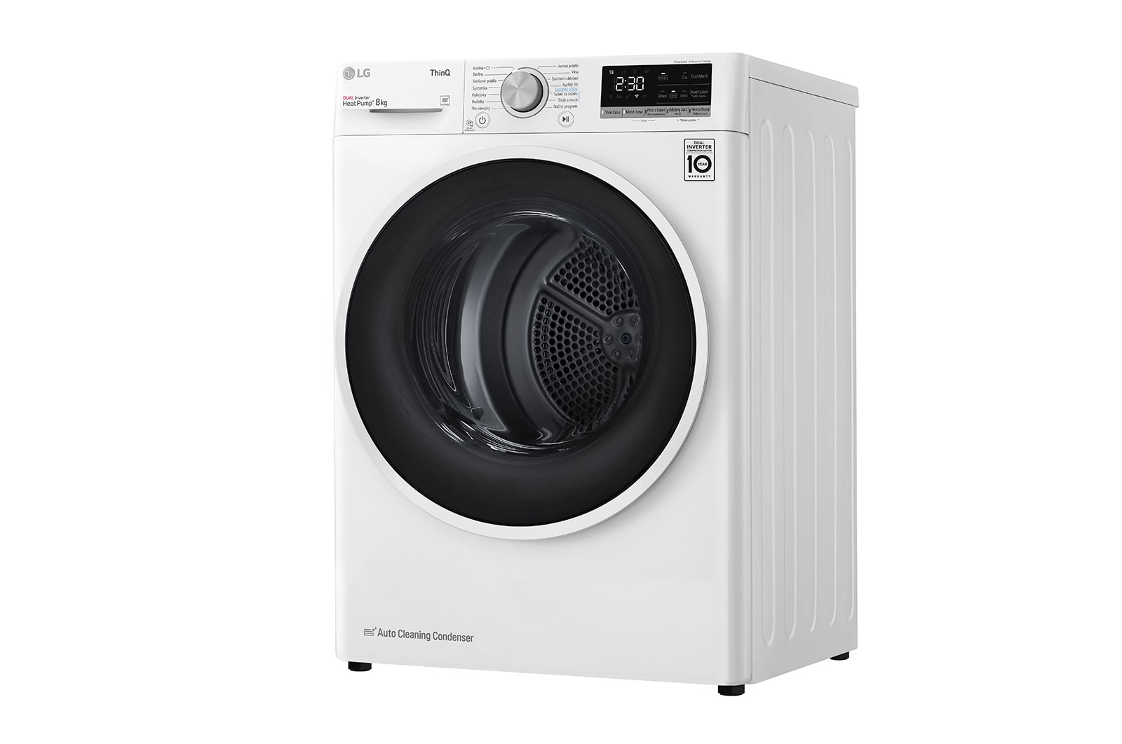LG Sušička LG | 8 kg | DUAL Inverter Heat Pump™ |ThinQ™|Bílá, RC8TV9AVWN