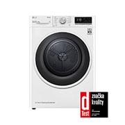 Pohled zepředu na 9 kg Sušička DUAL Inverter Heat Pump™, Bílá RC91V5AV6N