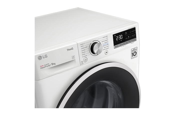 Pohled na 9 kg Sušička DUAL Inverter Heat Pump™, Bílá RC91V5AV6N