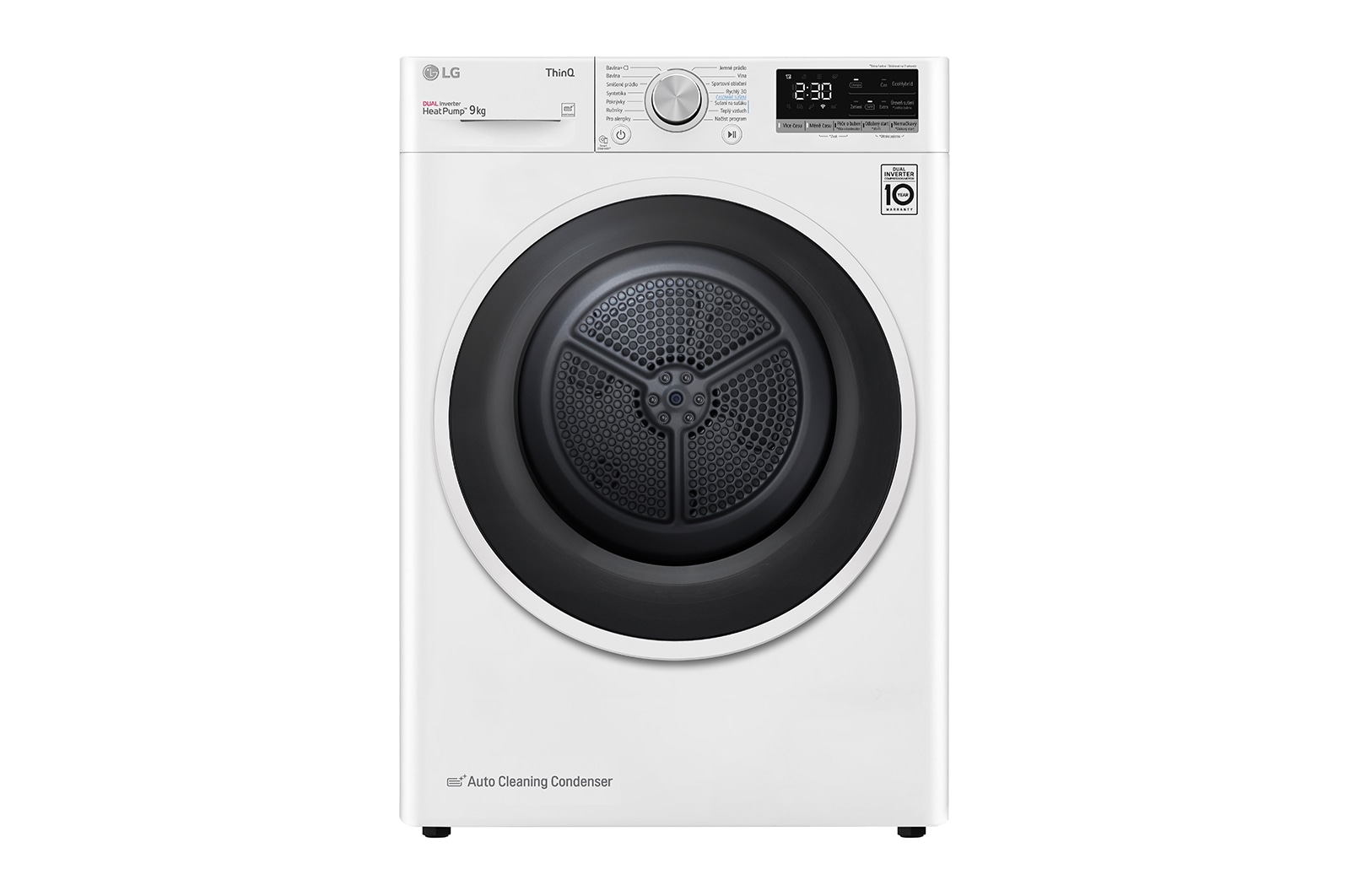 LG 9 kg sušička LG | Režim Energie / Čas | automatické čištění kondenzátoru | Wi-Fi, RC91V5AV6N