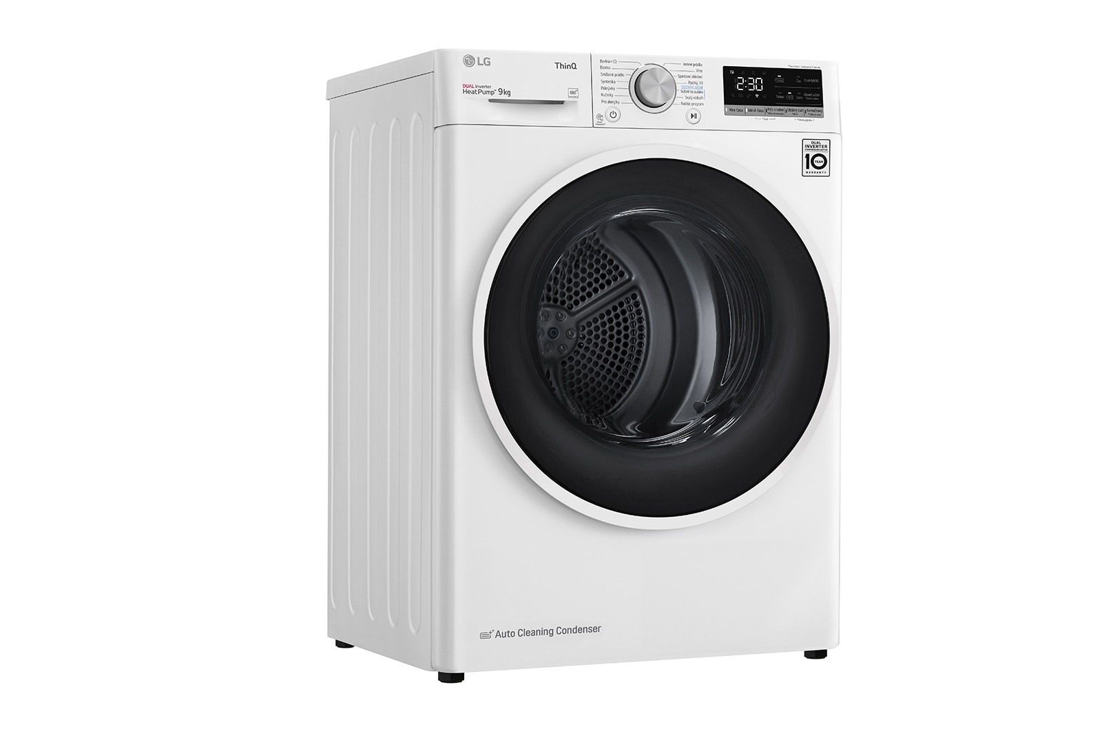 LG Sušička LG | 9 kg | DUAL Inverter Heat Pump™ |ThinQ™|Bílá, RC91V5AV6N