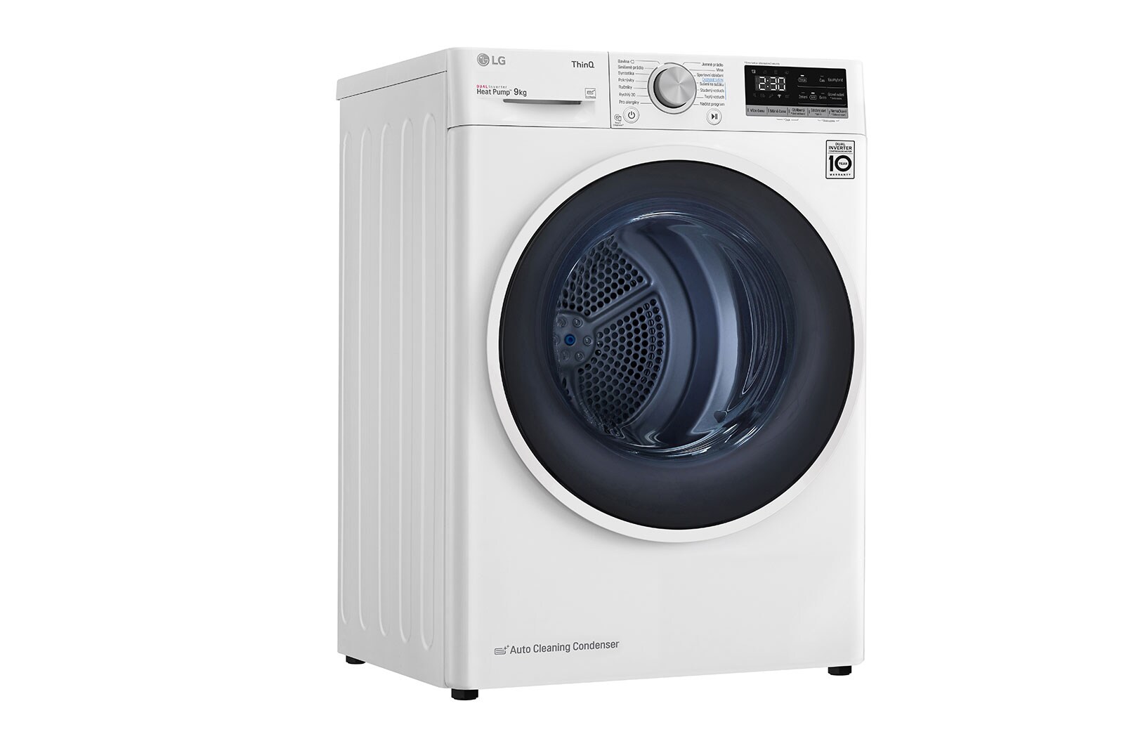 LG 9 kg sušička, A++ (v rozsahu A++ až D), 14 programů, 13 přídavných možností, 3 možnosti sušení, ThinQ™ + WiFi připojení, RC91V5AV6Q