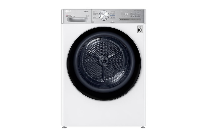 LG Sušička LG | 9 kg | DUAL Inverter Heat Pump™ |ThinQ™|Bílá, RC91V9AV2QR
