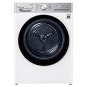 Pohled zepředu na 9 kg Sušička DUAL Inverter Heat Pump™, Bílá RC91V9AV2QR