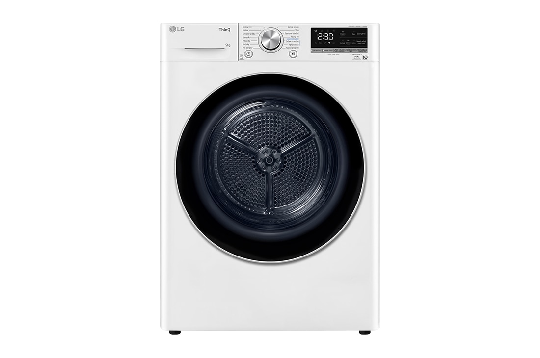 LG 9 kg sušička LG | Režim Energie / Čas | automatické čištění kondenzátoru | Wi-Fi, RC91V9AV3N, RC91V9AV3N