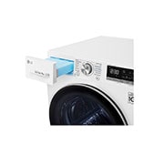 LG 9 kg hybridní sušička s tepelným čerpadlem, A+++ (v rozsahu A+++ až D), invertorový motor, Eco Hybrid™ - hybridní sušení, automatické čištění kondenzátoru, ThinQ™ + WiFi, Program Pro alergiky, RC91V9AV3Q