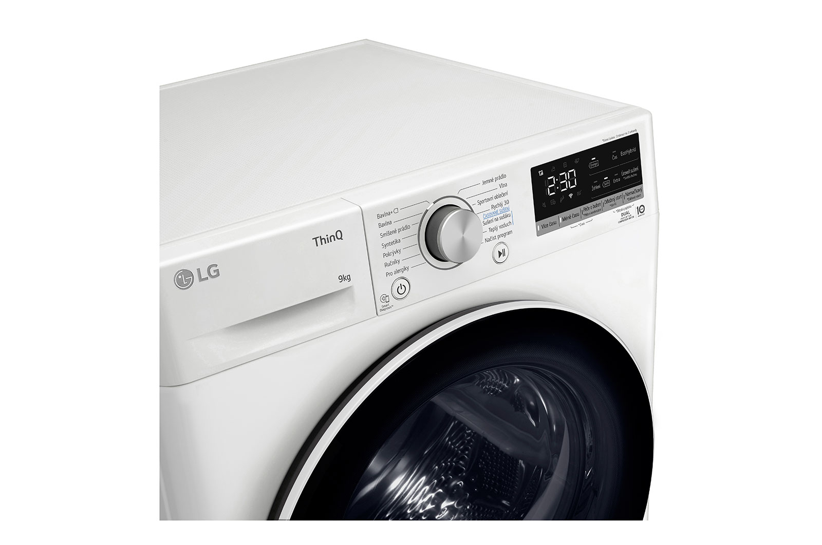 LG Sušička LG | 9 kg | DUAL Inverter Heat Pump™ |ThinQ™|Bílá, RC91V9AV4N