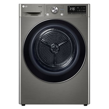 LG 9 kg sušička LG | Režim Energie / Čas | automatické čištění kondenzátoru | Wi-Fi, front view, RC91V9EV2N