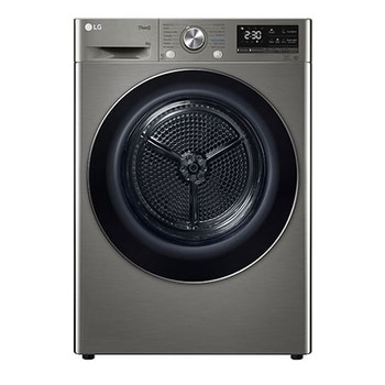 Pohled zepředu na 9 kg Sušička DUAL Inverter Heat Pump™, Stříbrná RC91V9EV2N