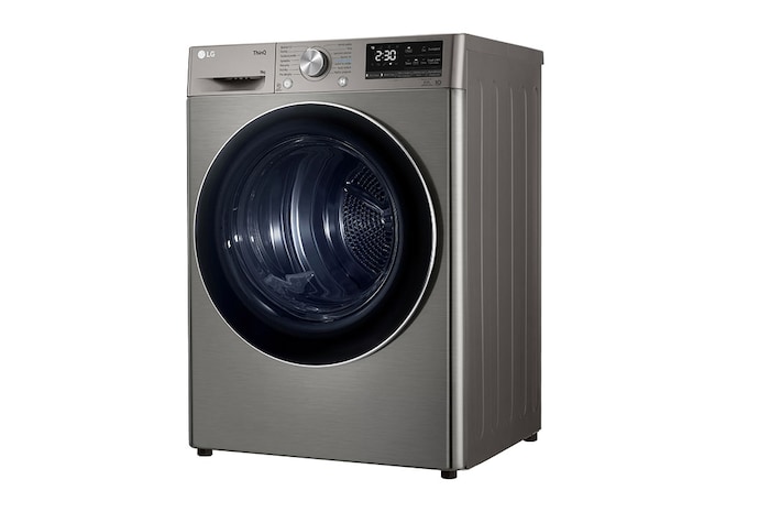 LG Sušička LG | 9 kg | DUAL Inverter Heat Pump™ |ThinQ™|Stříbrná, RC91V9EV2N