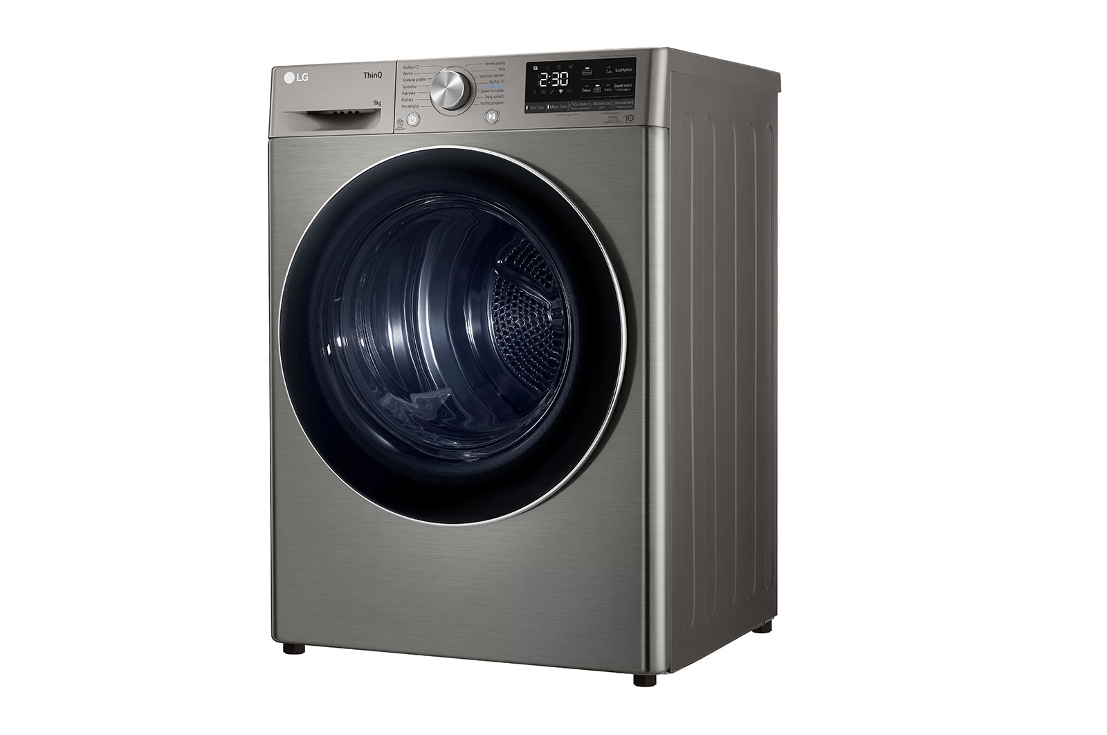 LG Sušička LG | 9 kg | DUAL Inverter Heat Pump™ |ThinQ™|Stříbrná, RC91V9EV2N
