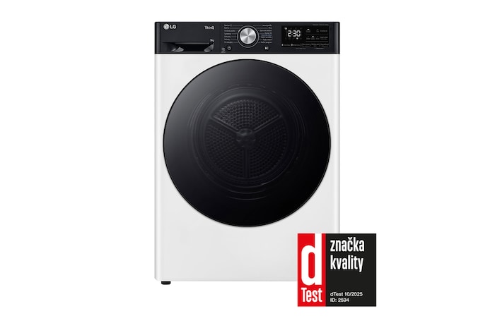 LG 9 kg sušička LG | Režim Energie / Čas | automatické čištění kondenzátoru | Wi-Fi, RC91V9AV4N, RH91V9LVEN