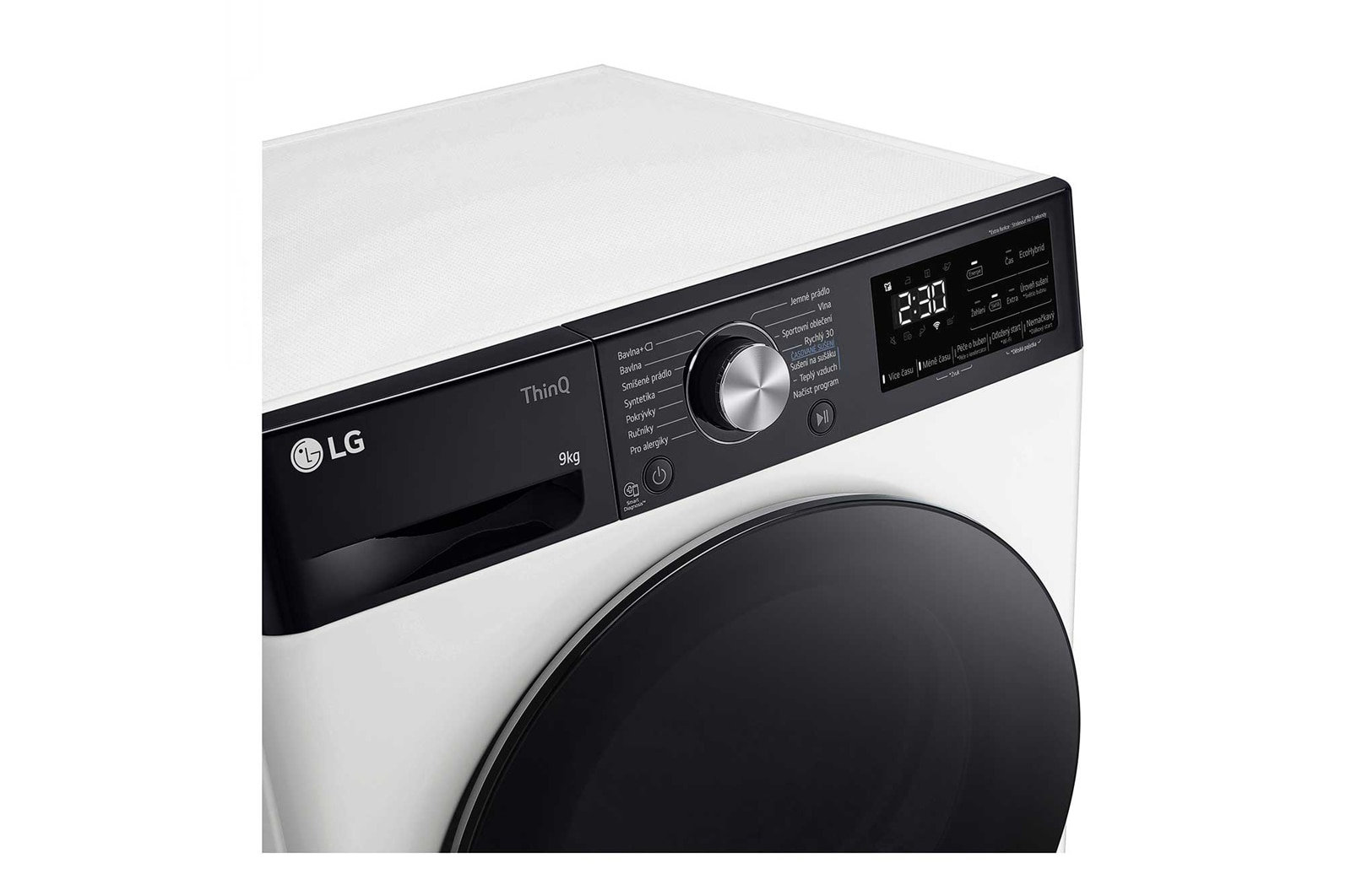 LG Sušička LG | 9 kg | DUAL Inverter Heat Pump™ |ThinQ™|Bílá, RH91V9LVEN
