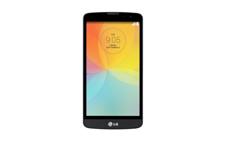 Čelní pohled na LG L Bello Dual, 5.0" TFT displej, 8GB paměť, 1GB RAM, 1.3GHz Quad-Core, foto 8MPx, Micro SD až 32GB D335