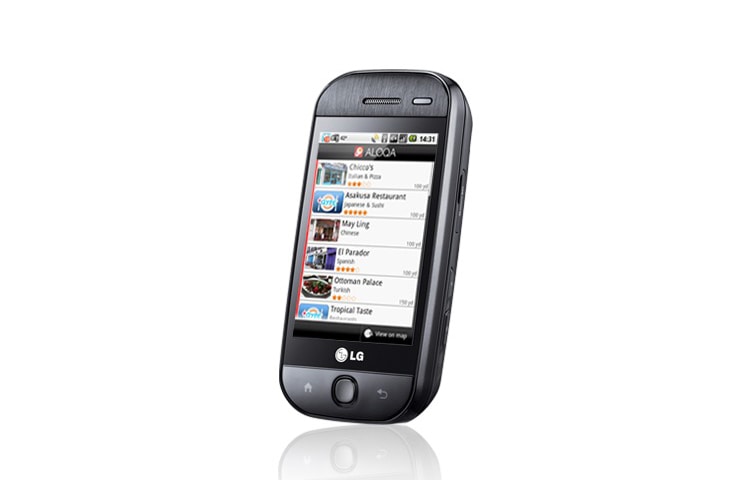 LG První LG mobilní telefon se systémem Android a QWERTY klávesnicí v 5. řadách, GW620