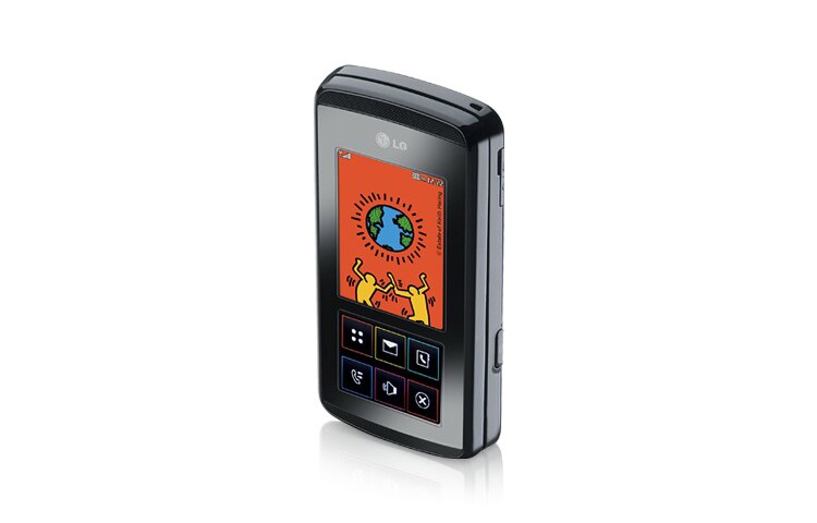 LG Výsuvný LG mobilní telefon kombinující dotykové ovládání, 3,15 Mpx fotoaparát s autofokusem a bleskem, KF600