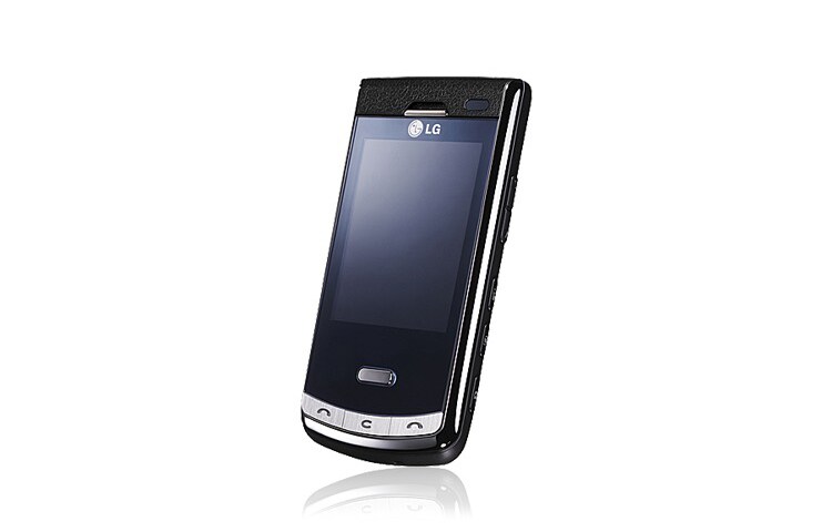 LG Telefon s dotykovým 2,4 palcovým displejem, 5 Mpx fotoaparát s autofokusem, detekcí obličeje, druhý VGA fotoaparát pro videohovory, KF750