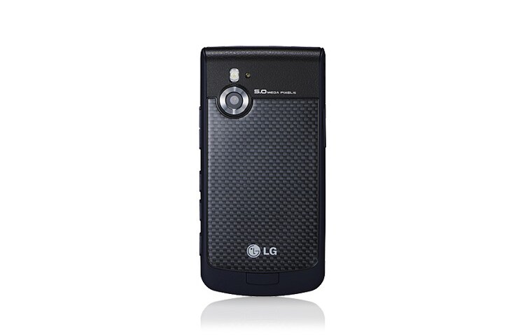 LG Telefon s dotykovým 2,4 palcovým displejem, 5 Mpx fotoaparát s autofokusem, detekcí obličeje, druhý VGA fotoaparát pro videohovory, KF750