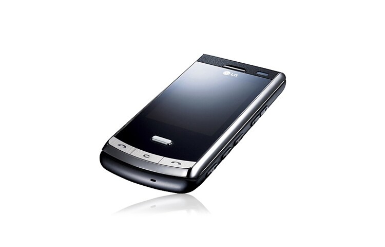 LG Telefon s dotykovým 2,4 palcovým displejem, 5 Mpx fotoaparát s autofokusem, detekcí obličeje, druhý VGA fotoaparát pro videohovory, KF750