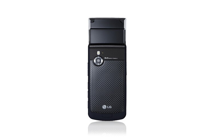 LG Telefon s dotykovým 2,4 palcovým displejem, 5 Mpx fotoaparát s autofokusem, detekcí obličeje, druhý VGA fotoaparát pro videohovory, KF750