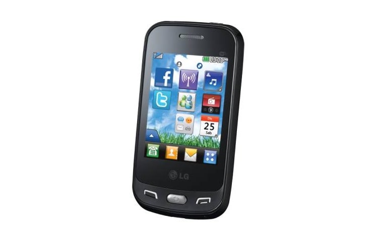 LG Dotyková obrazovka, Wi-Fi, Bluetooh, 3Mpx Fotoaparát, MicroSD 8GB, PCSuite 4, Facebook, Twitter, Google Search, AccuWeather, T565B