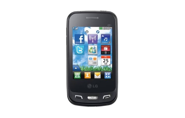 LG Dotyková obrazovka, Wi-Fi, Bluetooh, 3Mpx Fotoaparát, MicroSD 8GB, PCSuite 4, Facebook, Twitter, Google Search, AccuWeather, T565B