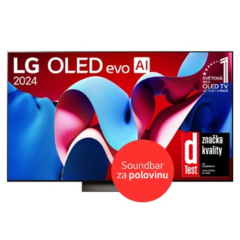 LG 55”; LG OLED evo AI C4 4K Smart TV OLED55C4, OLED55C44LA