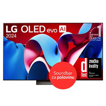 LG 55”; LG OLED evo AI C4 4K Smart TV OLED55C4, OLED55C45LA