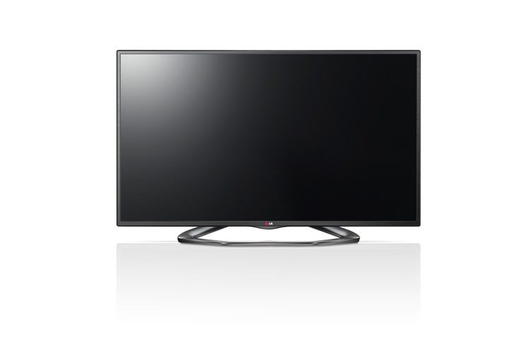 Čelní pohled na 32" CINEMA 3D Smart TV, Full HD, MCI 200, Simplink, Wi-Fi, Miracast, Magický dálkový ovladač lze dokoupit, 4 ks 3D brýlí součástí balení 32LA620S